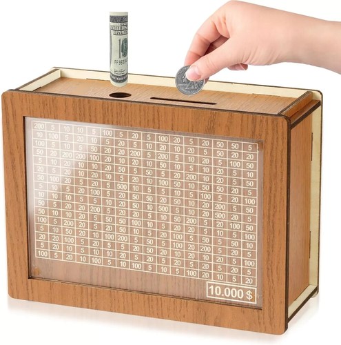 10000 Savings Challenge Box, Cashbox Kakeibo Money Saving Box, Money Vault Savin