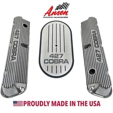 Ford 427 Cobra Pentroof Finned Valve Covers & 15" Air Cleaner Kit - Ansen USA