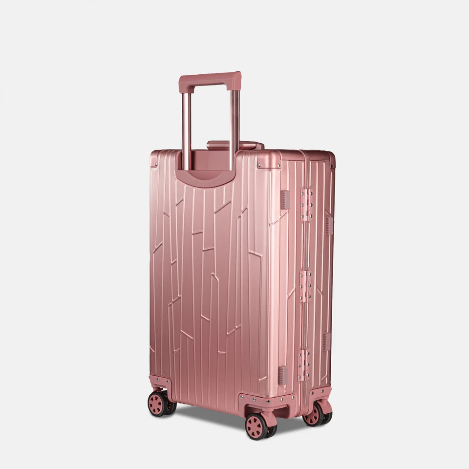 Koffer Aluminium Reisekoffer Rosegold Gundel Alu Trolley Check-in 66x43x23cm - Bild 4 von 4