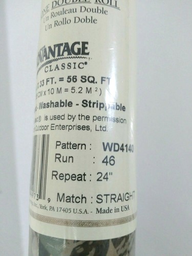 2 Double Rolls York Wallcoverings Advantage Classic Camouflage Wallpaper WD4140 - Picture 7 of 10