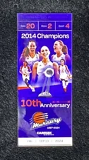 Phoenix Mercury Commemorative 2014 Championship Ticket