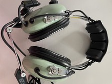 David Clark H10-30 Pilot Aviation Headset Headphones Dual Plug W M1 Dc Mic