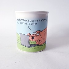 Uli Stein Tasse Becher G&auml;stebuch Metzger Schweine