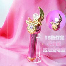 Sailor Moon Star Magic Stick Torcia Luce Notturna Power Bank 15 Colori Luce 