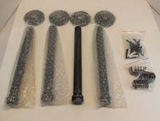 Set of 4 Industrial Pipe Shelf Brackets 10" Gray Hardware for Wood HL-LP02 NEW