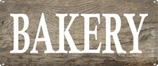 Bakery Metal Sign Wood Look Rustic Wall Decor Retro Man cave 5x12 SS203