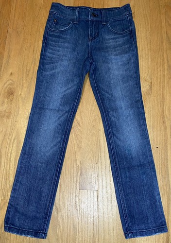 Girls Jeans Size 7 Juicy Couture Gold Embroidery Back Pocket Blue Denim EUC