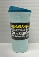 GoSili 16oz silicone reusable tumbler, eco-friendly drinking cup w/ lid - NWOT