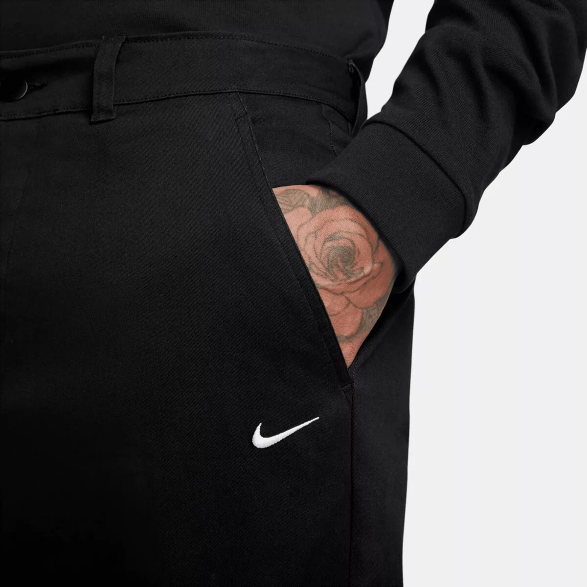 Nike Life El Chino Woven Baggy Men Pants Loose Fit Black Nike Life El Chino Woven Baggy Men Pants Loose Fit Black