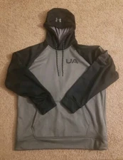 Under Armour Hoodie Mens L Gray Pullover Performance Running Workout 
