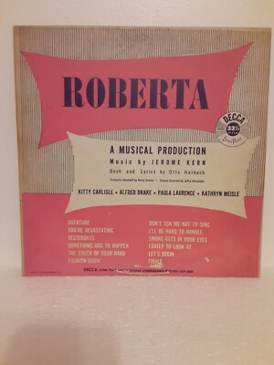 Roberta A Musical Production vinyl record album lp Decca DLP 8007