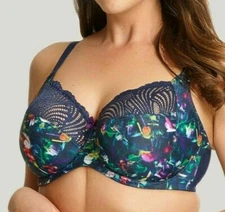 SCULPTRESSE BY PANACHE Floral Print Arianna Full Cup Underwire Bra, US 38, NWOT