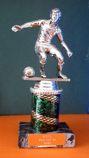 ASFL DIV.2 1992/93 FOOTBALL TROPHY CUP COLLECTABLE MARBLE BASE & PLAYER FIGURE