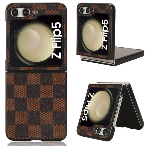 Leather Plaid Pattern For Samsung Galaxy Z Flip 5/4 Luxury Shockproof Case Cover - Bild 14 von 16