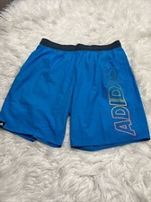 Adidas Lineage CLX Mesh Lined Swim Shorts Mens Size L FJ3880 Shock Cyan Blue