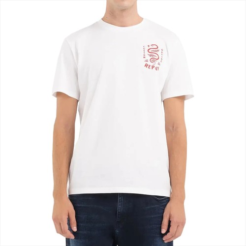 Replay T-Shirt - Mens Replay Custom Garage Snake T-Shirt - M6836.2660 - BNWT - Picture 4 of 10