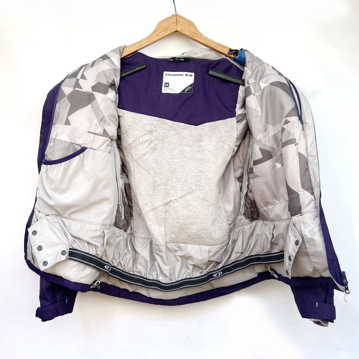 Salomon Clima Pro 10 000 Purple Ski Snow Jacket Womens Size