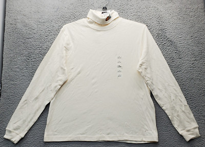 Classic Elements Knit Top Womens XL White Embroidered Pumpkin Flower Turtle Neck