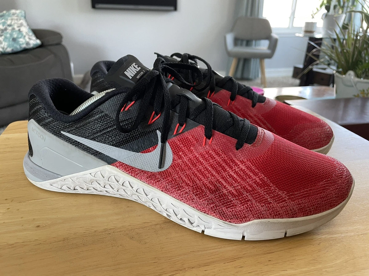 Nike Mens Metcon 3 852928 600 University Red Black Running Crossfit Training 11