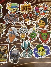 50 Pieces Bundle Pack Skeleton Stickers Decal High Glossy Finish