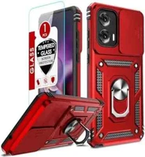 for Motorola G Stylus 5G 2024 Case: with Slide Camera Cover and Glass Screen Pro