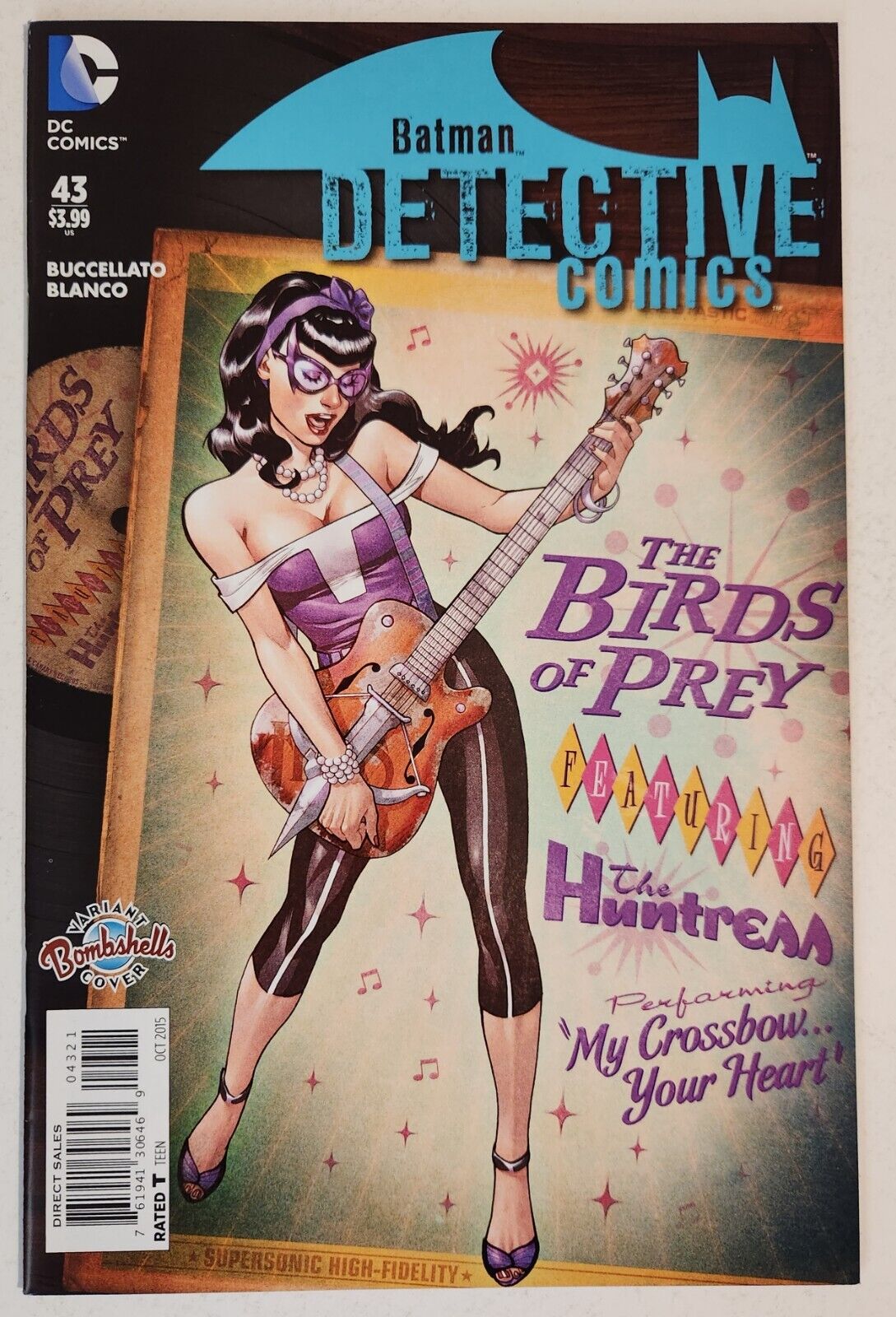 Detective Comics #43 (2015, DC) NM- New 52 Huntress Bombshells Variant