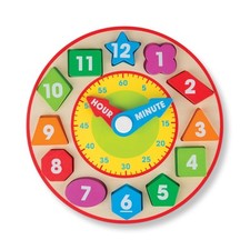 Melissa  Doug Shape Sorting Clock - Wooden Educational Toy