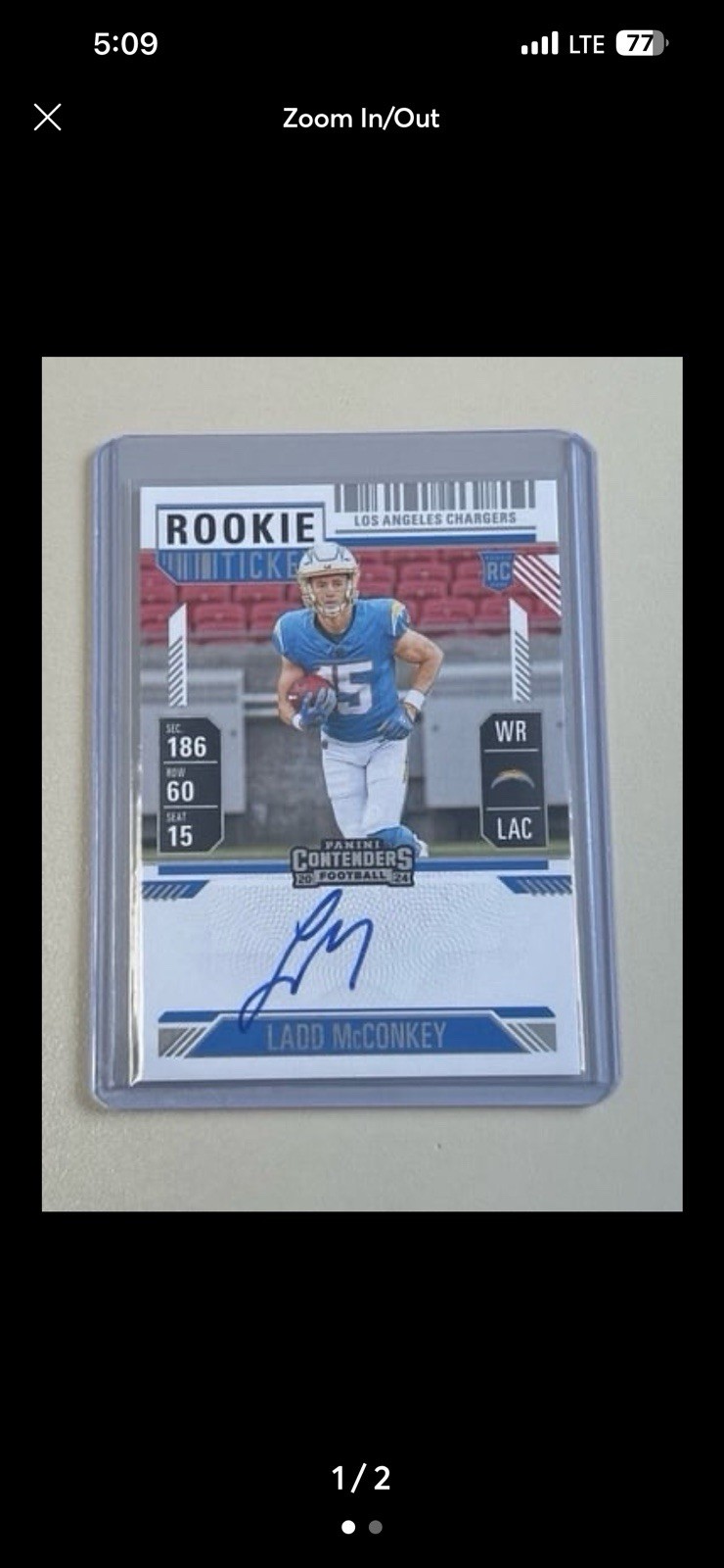2024 Rookie Ticket Ladd McConkey Contenders AUTO