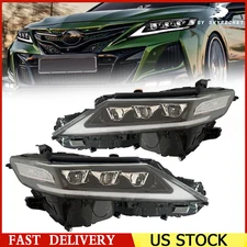 Headlights for 2018-2024 Toyota Camry XSE XLE TRD LE SE Triple Beam Head Lamps