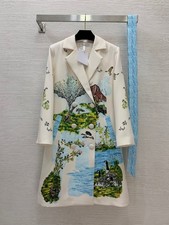 2025 autumn hot sales runway show embroidery Windcoat outerwear coat SMLXL