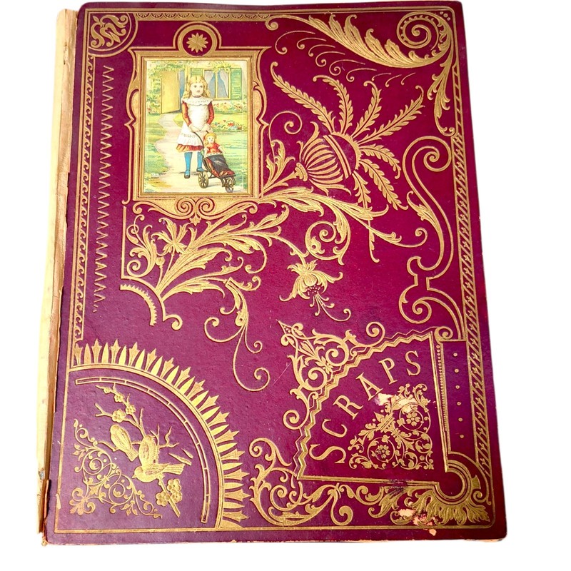 Antique Victorian Scrapbook Trade Cards DieCut SURREAL Spooky card Too