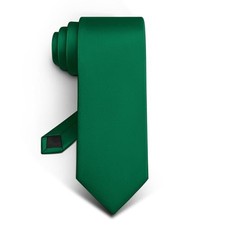 Men Neckties,Solid Color Neckties Texture for Gift Men One Size Green7631