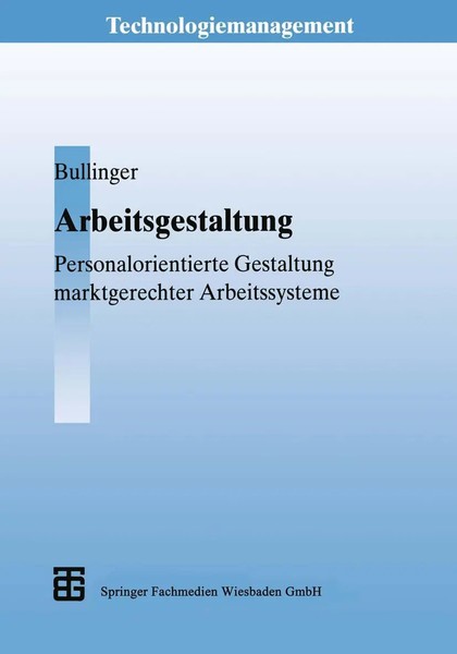 Hans-JöRg Bullinger | Arbeitsgestaltung | Taschenbuch | Deutsch (2012) | Xiii-image