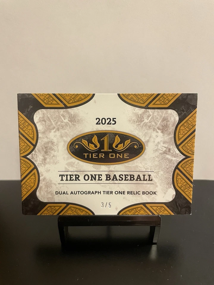 2025 Topps Tier One/Paul Skenes/Nolan Ryan/Dual Auto/Relic Ref.  Booklet🔥3/5  - Image 2 of 3