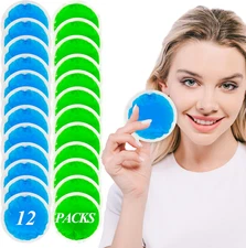 12 Pack Small Ice Packs Reusable Hot and Cold Gel Soft Ice Packs for Face Eyes