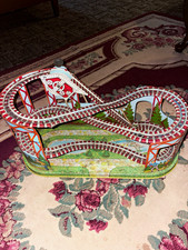 J. Chein Co. Tin litho wind up roller coaster toy