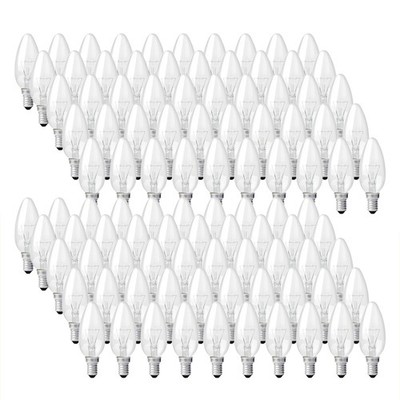 100 x Glühbirnen Kerzen 40W E14 klar Glühlampen 40 Watt B35 warmweiß dimmbar