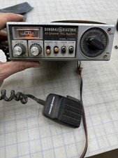 General Electric 40 ch cb radio model 3-5812A mobile w/ mic and pwr cord As Is