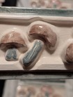 Vintage 1980 Hand Painted Wall Tiles 6x2 3/4" Set of 12 Mushroom Italian Ceramic — photo 4
