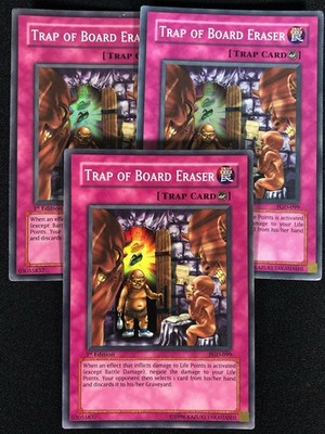 Yugioh Trap of Board Eraser PGD-099 1st Super x3 (MP)