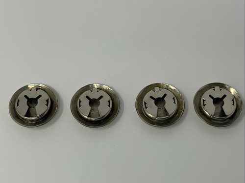 Vintage Southwest 1" Silber Kupfer Ton Runde Herz Knopf Abdeckungen 4er Set - Bild 5 von 5