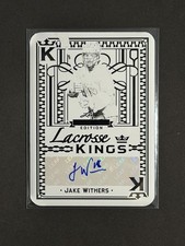 Jake Withers 2025 Leaf NLL Lacrosse Kings Autograph Printing Plate Black 1/1