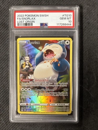 PSA 10 Snorlax TG10/TG30 Swsh11 Trainer Gallery Holo Lost Origin Pokemon TCG