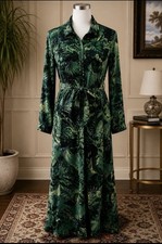 Like An Angel Size Medium Women’s Floral Lined Belted Maxi Dress 36” Bust 30” W