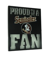Proud To Be A Florida State Fan Cutout Metal Wall Sign