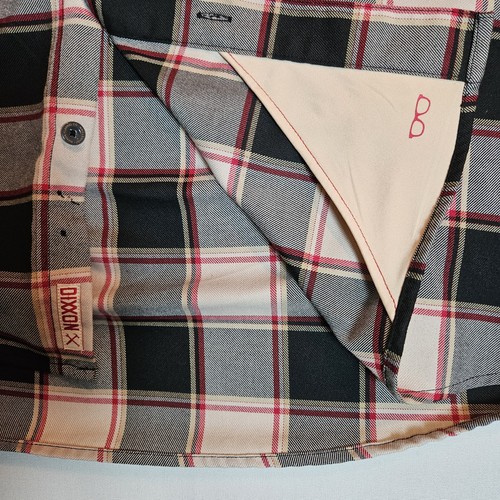 Dixxon Flannel Shirt 2XL The Johnstown Gray Red Plaid Long Sleeve D-Tech - Picture 3 of 6