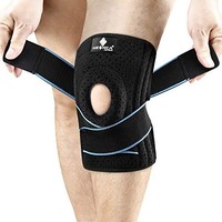 Neenca Kniebandage Mit Patella-Gelring Und Federstabilisatoren Schwarz