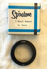Vintage Spiratone T Mount Adapter for Canon Japan Estate Find