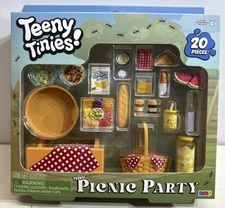 Teeny Tinies PICNIC PARTY 20pc Mini Food Playset Dollhouse NEW
