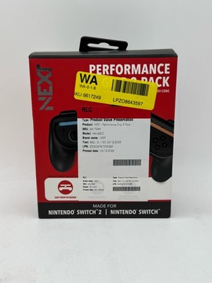 NEXT - Performance Grip 2-Pack for Switch 2 Joy-Con 2 and Switch Joy-Cons Black